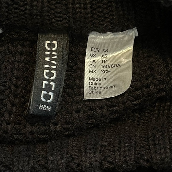 Divided Black Crop Turtleneck Sweater Size XSmall - Picture 4 of 12